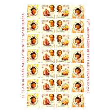 1691d - 50 de ani de la primele emisiuni de timbre EUROPA - coala nedantelata