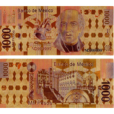 Mexic - 1000 Pesos - suvenir auriu